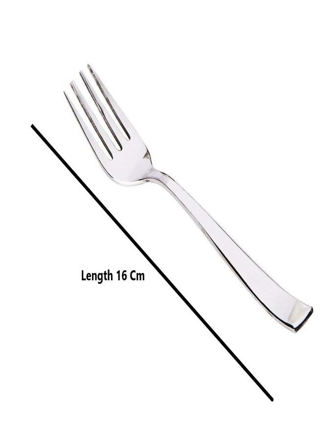 KC Stainless Steel Spoon Set, 12 Pieces, Indian Kitchen Utensils (6 Spoons and 6 Forks Set) - Image 4